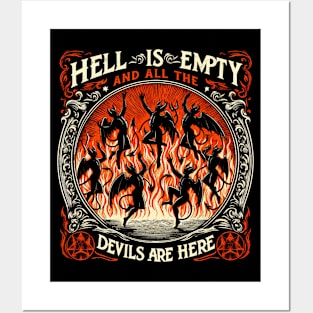 The Tempest - Hell is Empty - Vintage Distressed Posters and Art